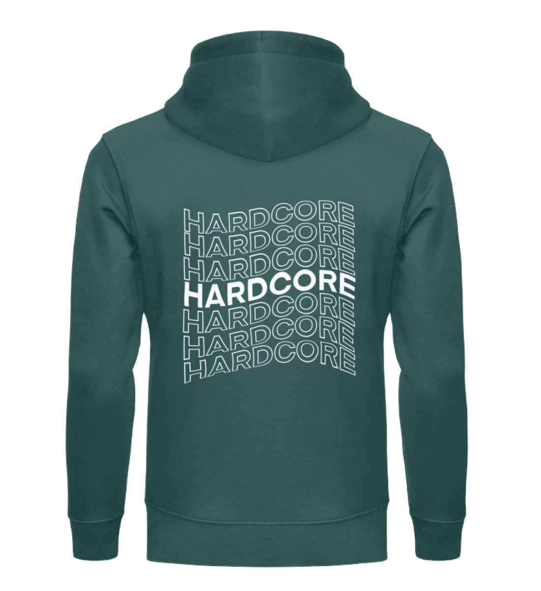 Glazed Green Hoodie mit gewellter Hardcore Schrift