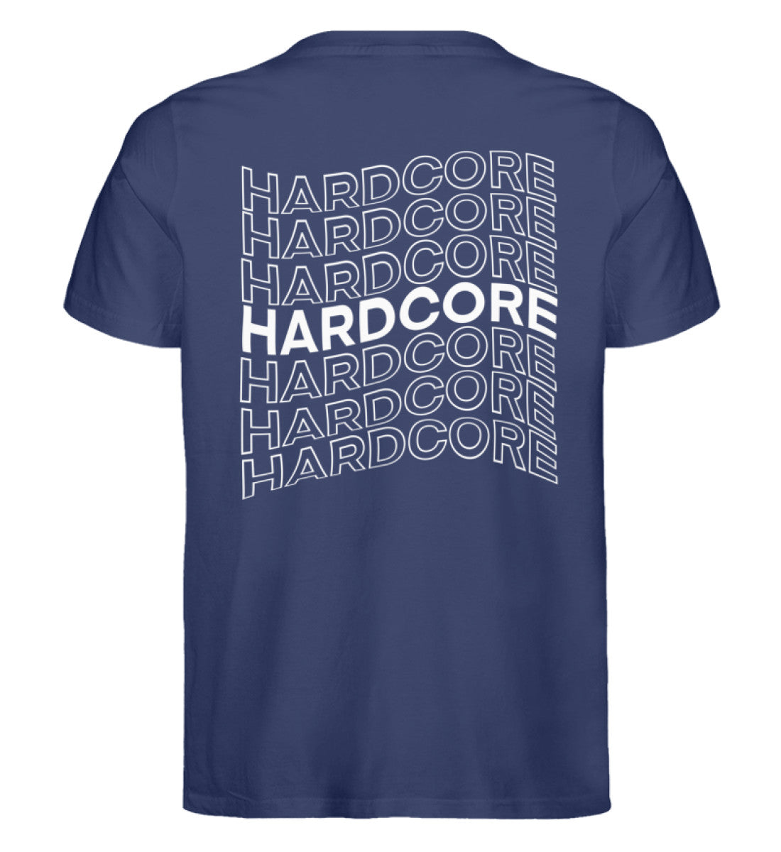 French Navy Shirt mit einem gewelltem Hardcore Schriftzug